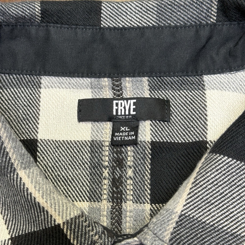 Frye Men's Jacquard Flannel, Size XL, Heather‎ Grey - Picture 3 of 7
